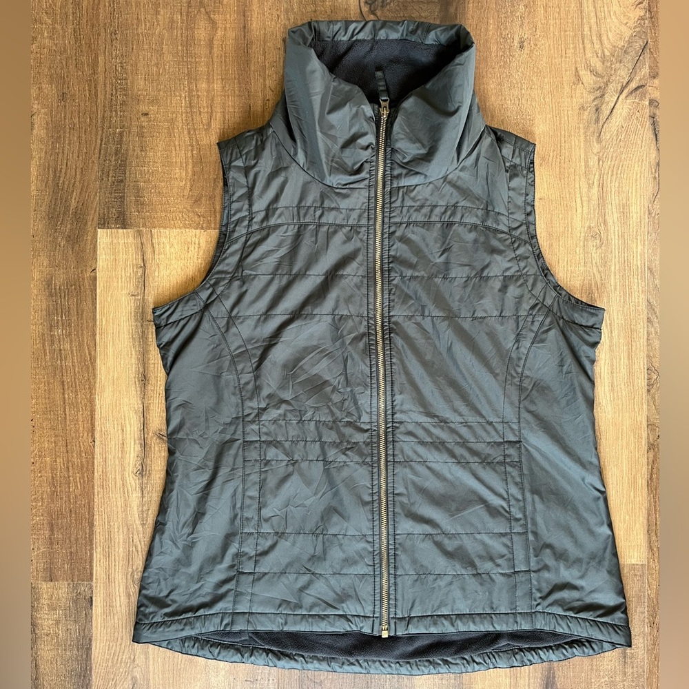Columbia Black Quilted Fleece Lined Vest Size XL
